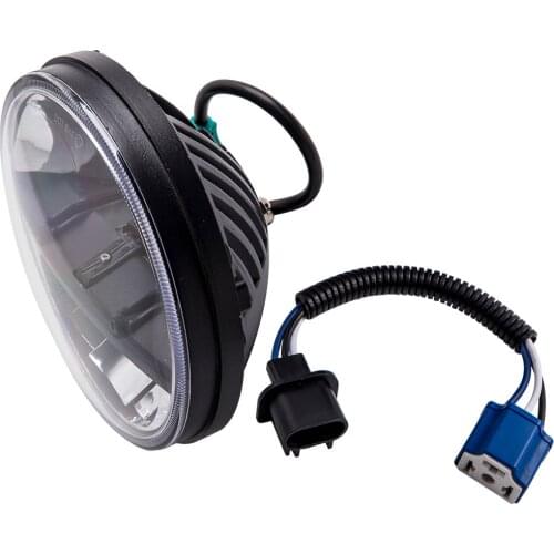 7" inch Round LED Headlight Hi-Lo Beam for Jeep Wrangler JK TJ LJ CJ 97-17