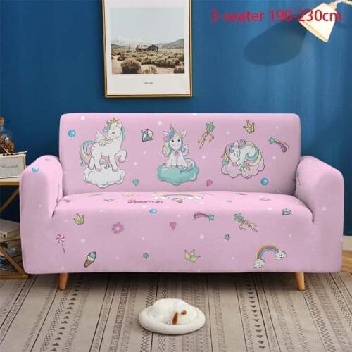 Rainbow horse 3D Sofa Covers Stretch Slipcovers Sectional Elastic Stretch for Living Room Couch Cover L shape 1/2/3/4 Seater