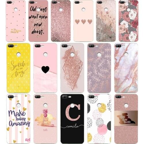 331FG Gold Rose Glitter Love gift Soft Silicone Tpu Cover phone Case for huawei Honor 9 10 20 Lite Pro