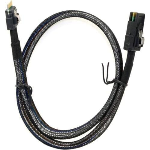 Chenyang SAS 4.0 SFF-8654 4i 38pin Host to Mini SAS 4i SFF-8087 36pin Target Cable 50cm