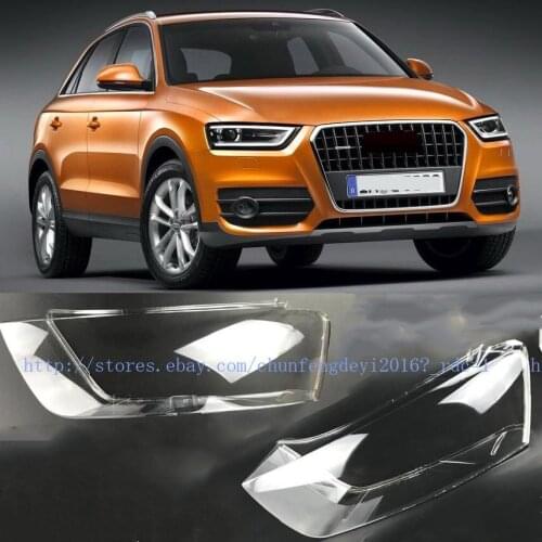 For Audi Q3 8U 2010-2015 2pcs Left and Right Front Kit Cover Lens Headlights Car modification accessories