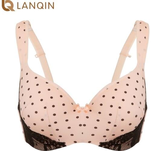 Smooth Women Bra Full Figure Floral Lace Bralette Lightly Padded Underwire Balconette Bras Plus Size Underwear