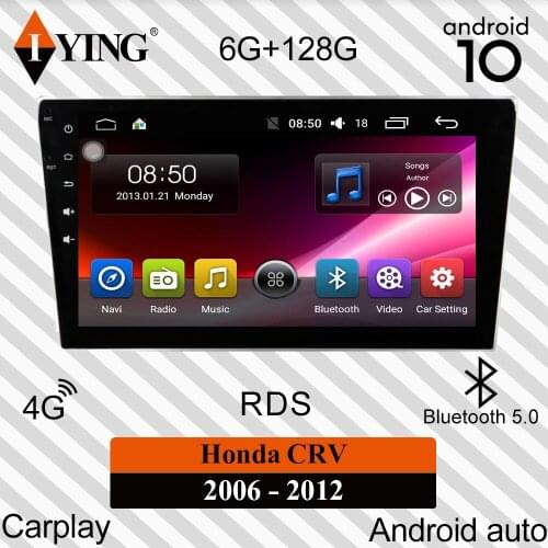 IYING Wireless Carplay For Honda CRV 2006-2012 Car Radio Multimedia Video Player Navigation GPS DSP 32EQ Android 10 Android Auto