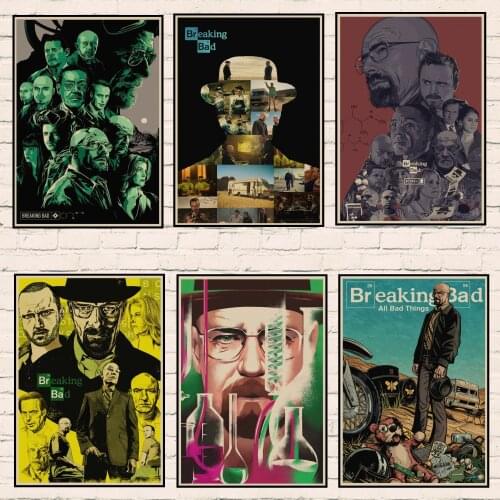 Breaking Bad Movie Retro Poster Retro Kraft Paper Wall Sticker Bar Cafe Home Decor Painting house decoration