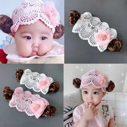 Creative Baby Girl Headband Bangs Curly Wig Hairband for Toddler Infant Photography Props Hair Accessories