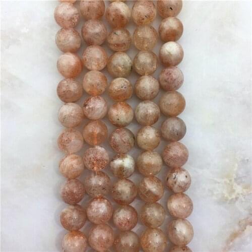 Wholesale natural Brazil 6 8 10 mm golden sun crystal round stone beads for jewelry making design