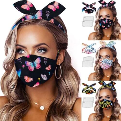 Butterfly Fashion Design Cloth Face Mask Double-layer Cotton Face Masks For Face With Adult Breathable Halloween Cosplay