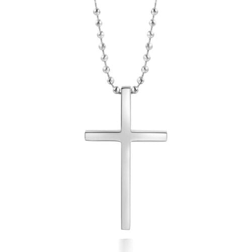 Monla Mens Cross Pendant Necklace Stainless Steel Link Chain Necklace Statement Jewelry