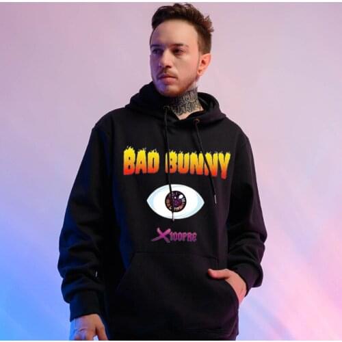 Men Fashion Casual Hoodies Bad Bunny Hoodies Men Women Harajuku Street Sweatshirts Autumn Sweatshirt Hip Hop Hoodies