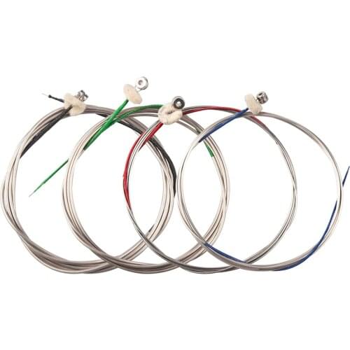 Set Of 4 Fine 1/4 Size Double Bass String Musical Parts Full Kit 10x10x1cm
