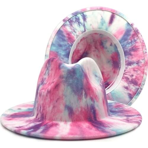 Bulk price panama fedora hat unisex hat felt cap fedoras multicolor fedoras hat party hat church top brimhat for women and men