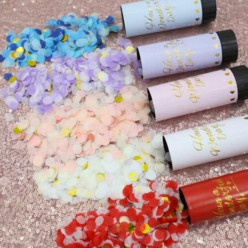 Colorful Wedding Confetti Handheld Popper Cannons Graduation Event Birthday New Year Supplies Party Confetti Firecracker Cannons
