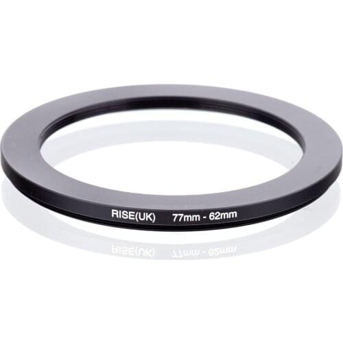 RISE(UK) 77mm-62mm 77-62mm 77 to 62 Step down Ring Filter Adapter black