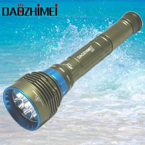 8000LM high power Professional Diving Flashlight XML-T6 L2 Portable Scuba Dive torch 200M UnderwaterWaterproof 26650 Flashlight
