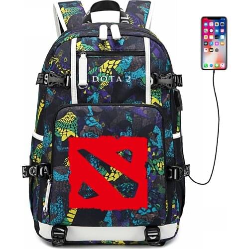 Defense of the Ancients DOTA 2 Game Bagpack Large Capacity Travel Backpack USB Charging Laptop Backpack School Bags Daypack