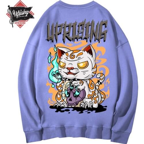 Hoodies, Sweatshirts Black Cat Satanic Fashion Punk Rock men Clothing Gothic Goth Oversized Ladies Satan Tops streetwear