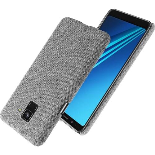 Slim Cloth Texture Cover For Samsung Galaxy A8 2018 Case A8 Plus Fabric Antiskid Capa For Samsung A8 plus A8+ A8plus 2018 Coque