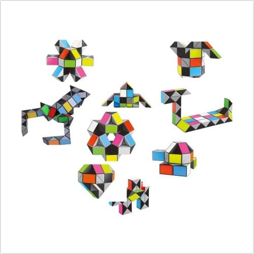 Magic Snake Cubes Mini Snakes Speed Cubes Twist Puzzle Toys 24/36/48 Blocks kid adults fidget toys antistress