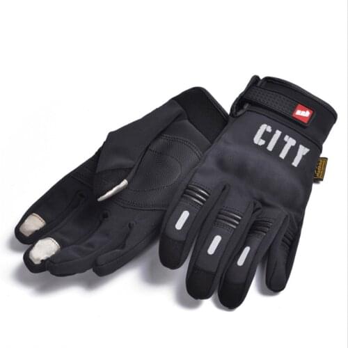 Winter Cycling Gloves Thicken Wind and Cold Touch Screen Motorcycle Gloves Outdoor Moto Full Finger Glove Bicycle Hand Warmer