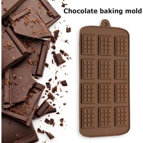 1Pc DIY Silicone Waffle Chocolate Mould Pudding Cake Fondant Molds Ice Tray Home Kitchen Baking Tools Cake Decorating Tools