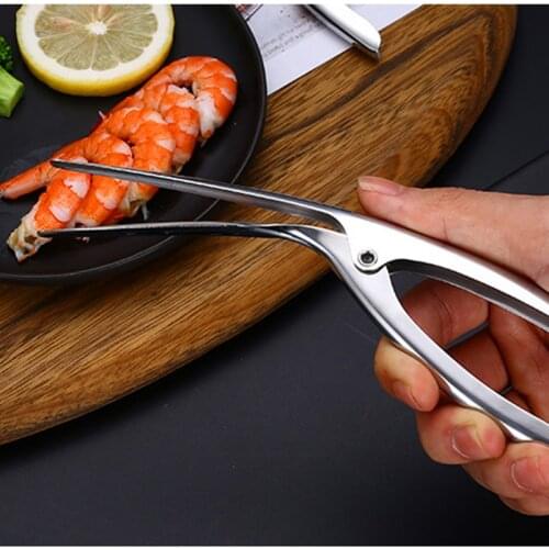 1 PCS 304 Stainless Steel Peel Shrimp Kitchen Tools Crayfish Shell Take Meat Shrimp Separation Device Seafood Gargets