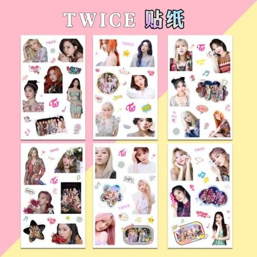 2pcs/set Kpop TWICE sticker waterproof For DIY decoration mobile phone computer K-pop TWICE stickers