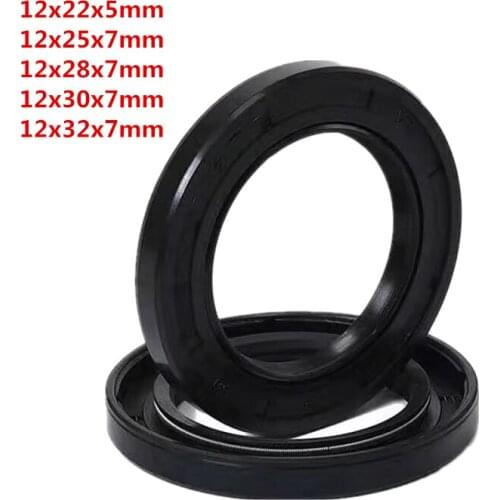 2pcs NBR Shaft Oil Seal TC-12*22*25*28*30*32*5/7 Nitrile Covered Double Lip With Garter Spring