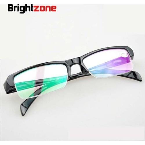 2017 Male Female Fashion Half Frame Finished Myopia Glasses Brand Resin Lens Glasses Degree -1 -1.5 -2 -2.5 -3 -3.5 -4