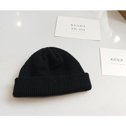 2021 Unisex Sailor Biker Cap Streetwear Pumpkin Vintage Navy Brimless Beanies Hat Casual Short Harajuku Cap