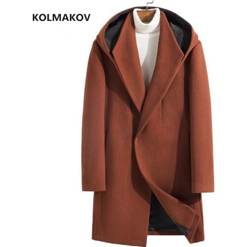 2021 new arrival winter wool Hooded trench coat men,mens high quality Business Casual jackets , wool coat men,plus-size M-XXXL