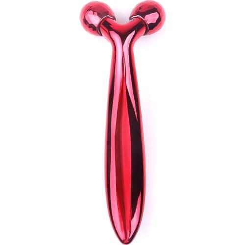 3D Roller Massager Facial Massage Relaxation Handheld Y Shape Wrinkle Remover Face-lift Roller Full Body 360 Rotate Instrument