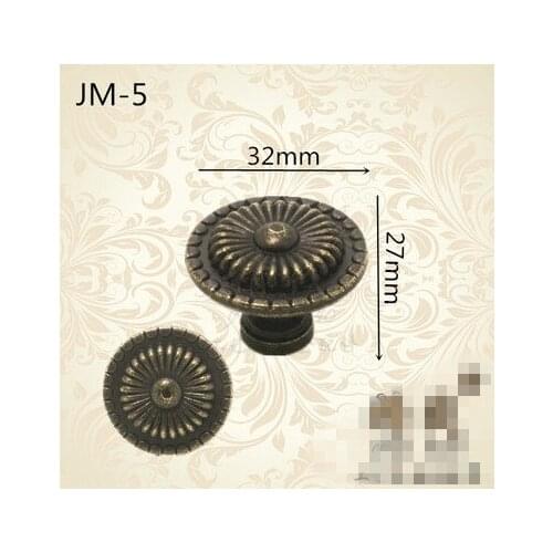 A12 European Garden single hole Qinggu bronze door wardrobe cabinets antique handles European door handle
