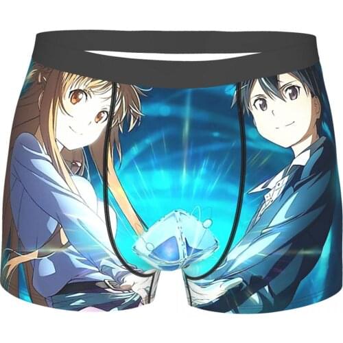 Alicization Kirito Anime Series From Heart Underpants Homme Panties Mens Underwear Ventilate Shorts Boxer Briefs