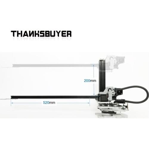 Alvis3 3 Axis Robot Arm Mechanical Arm Max Working Radius 650MM Load 600G Industry Robotic Arm For GRBLl Controller