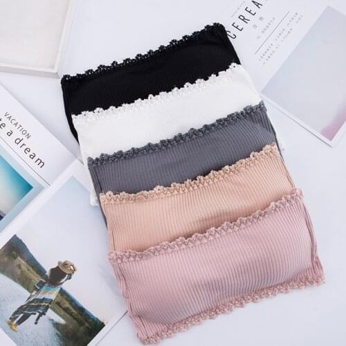 5 Colors Strapless Bra For Women Stretchy Wrap Lady Tube Top Seamless Cropped Girls Underwear Breathable Full Cup Bandeau Bras