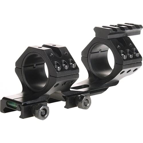 WestHunter One Piece Scope Mount 30mm/34mm/35mm Dual Rings Bubble Level Picatinny Wever Scope Mount Base With Rail On Top