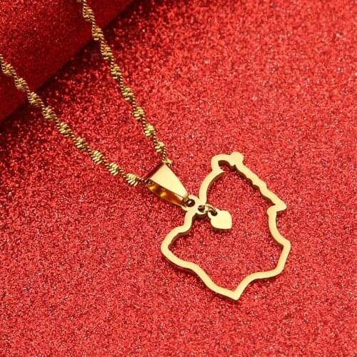 Nigeria Map Pendant Necklaces Country Maps Africa Nigerians Maps Chain Jewelry