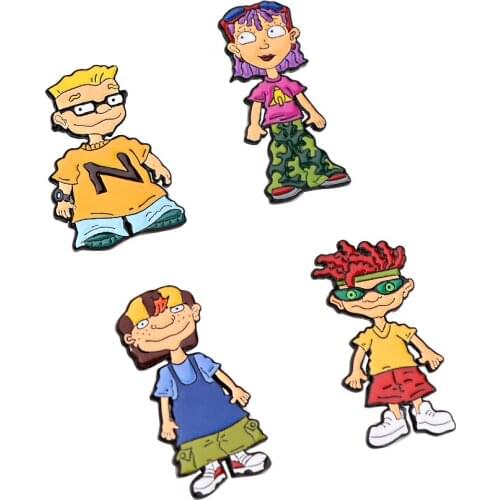 G1912 Funny Rocket Cartoon Metal Pins Enamel Brooches for Women Men Lapel Pin Backpack Badge Denim Pin