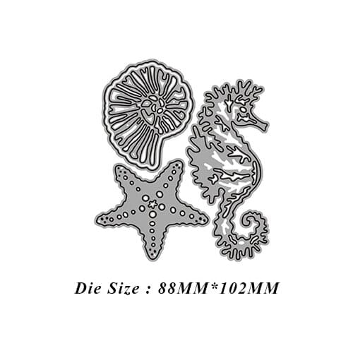 JMCRAFT 2021 Marine Life Seahorse Starfish #1 Metal Cutting Dies DIY Scrapbook Handmade Paper Craft Metal Steel Template Dies