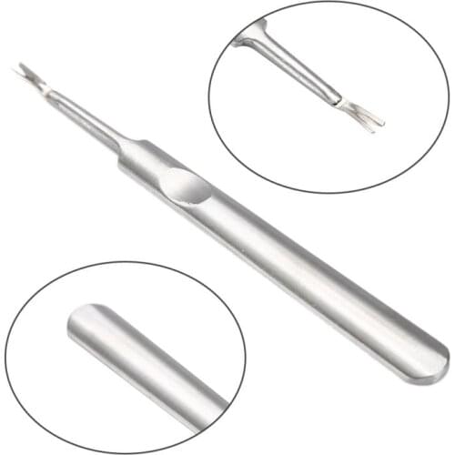 1pcsCallus Cuticle Remover Manicure Pedicure Stainless Steel Nail Art Tools Beauty Dead Skin Fork Nipper Pusher Trimmer