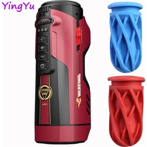 Leten Male Masturbators Automatic Rotation Telescopic Heating With Moaning Vagina Vibrator Masturbation Cup Sex Toys For Men