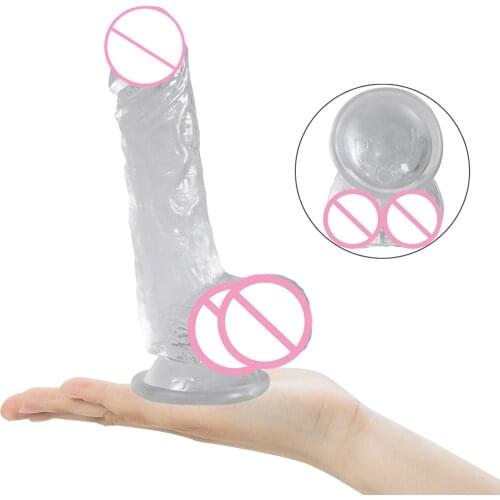 Soft Jelly Penis Female Masturbation Tool Simulation Dildo with Strong Suction Cup G-spot Vagina Stimulator Sex Toys for Couple