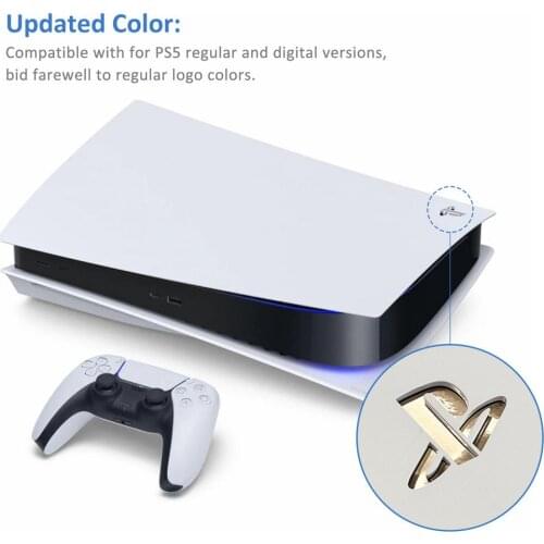 For PS5 Logo Electroplating Sticker Decal Skin Host Film Console And Controllers Stickers Skin Sticker 5pcs/lot