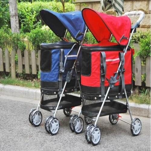 2016 New Pet Products Dog Seat Travel Accessories Pet Stroller 3 in 1 Multi-function 4 wheels pet cart