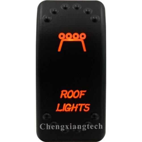Orange Led - Car Boat Caravan Marine Rocker Switch- Laser Eatched- Roof Lights -12v 24v for Carling ARB NARVA 4X4 -Waterproof