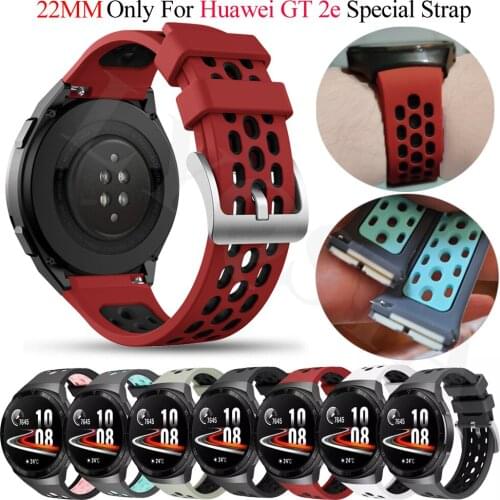 Sport Silicone Smart Watch Straps For Huawei Watch GT 2e Ooriginal SmartWatch Band Replacement GT2e WristBand 22mm Bracelet Belt