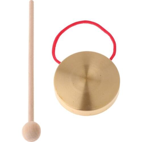 Mini Hand Gong Brass Copper Chapel Opera Percussion with Rounds