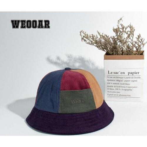 WEOOAR 2021 Autumn Luxury Retro Japanese Womens Bucket Hats Dome Short Brim Mens Panama Fisherman Hat Artistic Painters Hat