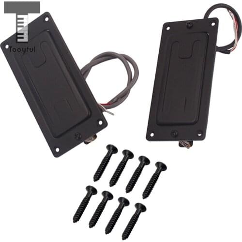 Tooyful 2Pcs Electric Guitar Pickup Humbucker Set Copper for Cigar Box Guitar Replacement Parts