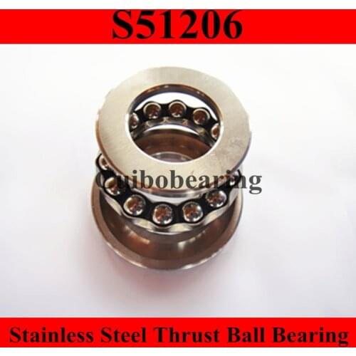 S51206 stainless steel thrust ball bearing size: 30x52x16mm